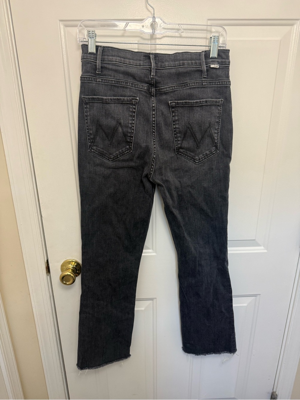 Mother The Hustler Ankle Fray Jeans Nightowl Size 30 Casual Denim Flared Cropped - Picture 5 of 10